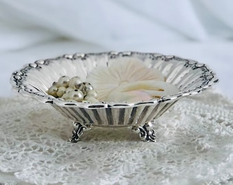 Sterling Silver Bowl Trinket Dish Vintage Hand Made Greek Artisan