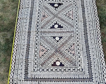 Vintage Fiji Tapa Cloth: Polynesian Bark Decor (9’ X 6’)