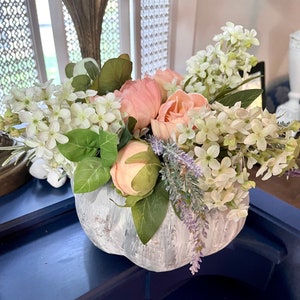 Fall Pumpkin arrangement, Fall Centerpiece , Fall Bridal Shower, Thanksgiving Table, Hostess Gift, Fall Home Decor, Kitchen Island display