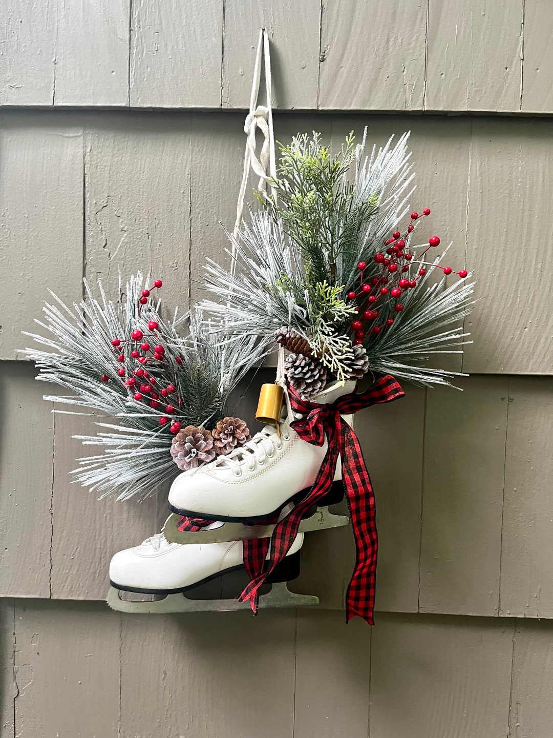 Bestsellervintage Decorated Ice Skate Winter Ice Skate Door Hanger