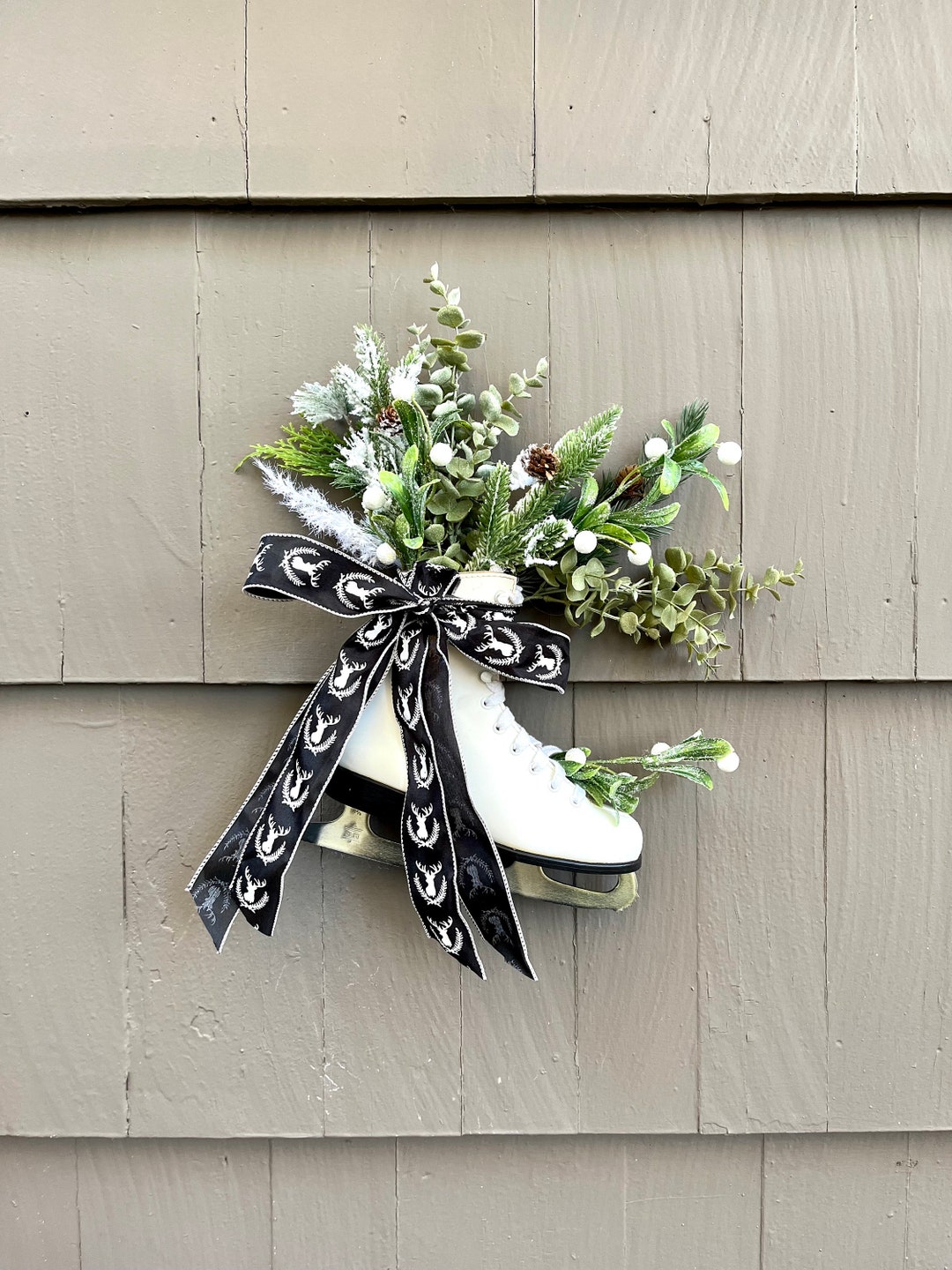 Free Shipice Skate Front Door Decorationwinter Ice Etsy