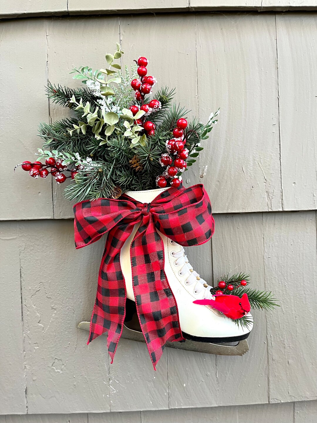 Free Shipice Skate Front Door Decorationwinter Ice Etsy