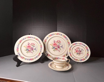 Patroon Castleton China Manor – 5-delige couvert – diner, salade, brood, kop en schotel