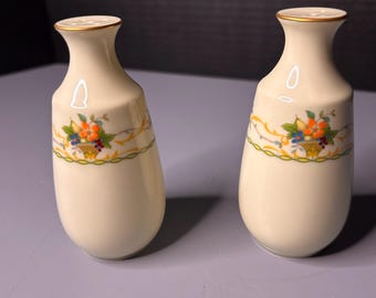 ノリタケ ノルマンディー ソルト＆ペッパーシェーカー – ヴィンテージ 中国製 日本製 – 4インチ 花柄セット