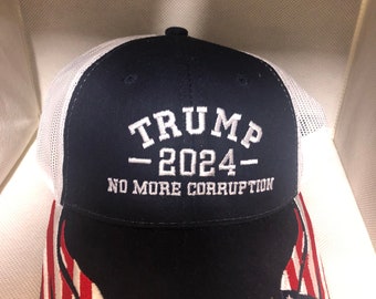 Trump 2024 No More Corruption Hat FREE SHIPPING