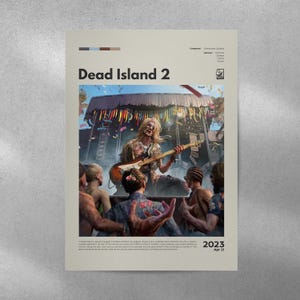 Dead Island 2 Poster, Gaming Room Poster, Gaming Wall Poster, Gaming Print Poster, Game Gift, Games Poster, Gaming Wall Art, Custom Game
