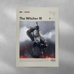 The Witcher Poster, Gaming Room Poster, Gaming Wall Poster, Gaming Print Poster, Game Gift, Games Poster, Gaming Wall Art, Custom Poster