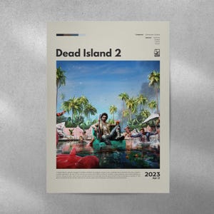 Dead Island 2 Poster, Gaming Room Poster, Gaming Wall Poster, Gaming Print Poster, Game Gift, Games Poster, Gaming Wall Art, Custom Game
