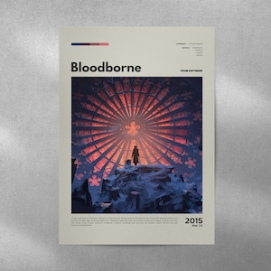 Bloodborne Poster, Gaming Room Poster, Gaming Wall Poster, Gaming Print Poster, Game Gift, Games Poster, Gaming Wall Art, Custom Game