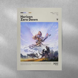 Horizon Zero Dawn Poster, Gaming Room Poster, Gaming Wall Poster, Gaming Print Poster, Game Gift, Games Poster, Gaming Wall Art, Custom Game