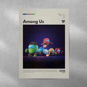 Among Us Poster, Gaming Room Poster, Gaming Wall Poster, Gaming Print Poster, Game Gift, Video Games Poster, Gaming Wall Art, Custom Poster