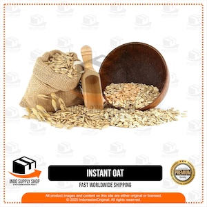Instant Oats, Organic Rolled Oats, Quick Cooking Oats, Healthy Breakfast Cereal, Whole Grain Oatmeal, Vegan High Fiber Food
