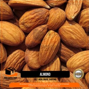 Almond, Whole Raw Almonds, Organic Almond Nuts, Natural Healthy Snack, Vegan Protein Source, Bulk Almonds for Baking and Cooking