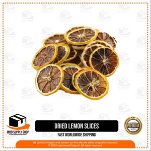 Dried Lemon Slices, Premium Dehydrated Citrus, Natural Lemon for Tea, Baking, Cooking, Cocktails, Infusions and Home Decoration
