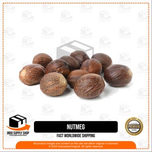 Nutmeg, Premium Quality Whole and Ground Spice, Aromatic Nutmeg for Baking, Cooking, Desserts, Drinks, Sauces and Herbal Blends