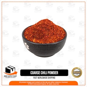 Coarse Chili Powder, Crushed Red Chili Flakes 200g, Spicy Seasoning Mix, Indonesian Chili Spice, Dried Red Pepper, Organic Coarse Chili