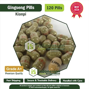 Korean Red Ginseng Capsules 500 mg – 120 Count | Premium Panax Asian Adaptogen Energy Booster