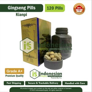 Premium Korean Red Ginseng Capsules – 120 Count | Vegan Herbal Adaptogen for Energy & Focus