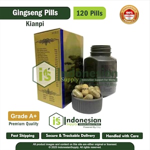 Organic American Ginseng Capsules – 120 Count Bulk | US Grown Panax Quinquefolius Herbal Adaptogen