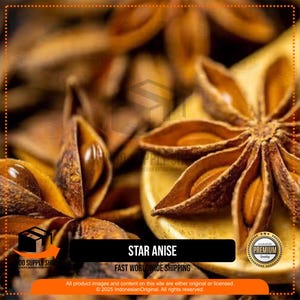 Star Anise, Bunga Lawang 200g, Whole Dried Spice, Natural Star Aniseed, Asian Cooking Spice, Organic Star Anise, Herbal Tea Ingredient