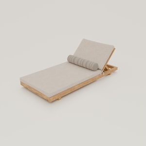 STL File, 1/12 Scale Miniature Chaise Lounge for Dollhouses and Miniature Projects, Diorama Furniture, 3D Print Model