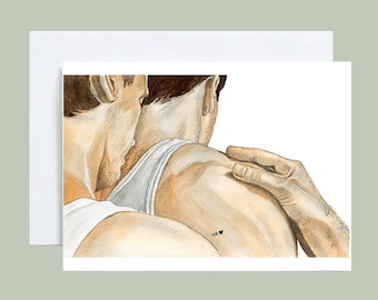 Biglietto di auguri gay "God Your Back"