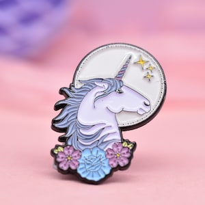 Unicorn tattoo soft enamel pin
