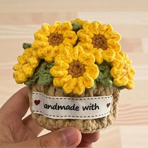 Handmade Crochet Flower Coaster Set with Basket: Milk Cotton Yarn