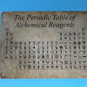 18x24 Alchemy Periodic Table Wall Poster / Art Print for Dorm Decor, Decoration, Science, History, Alchemical Symbols, Chemistry