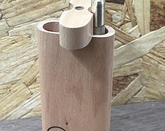 Dugout de madera de cerezo exótica hecho a mano, kit de un solo golpe, caja de almacenamiento de bolsillo