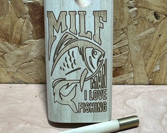 Handmade Exotic Wood Dugout, Swivel Top, One Hitter Kit
