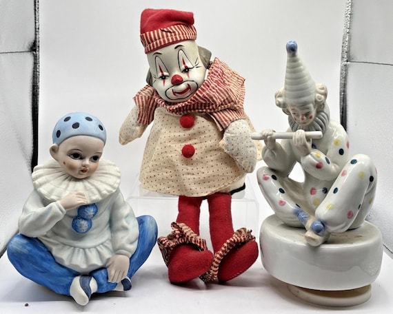 ヴィンテージ ピエロオルゴール 磁器クロス 動作なし - Etsy 日本