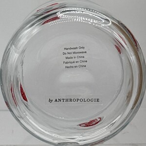 Anthropologie Valentina Icon Juice Glass Red Rouge Heart Design in Box image 4