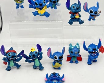Figurine pour gâteau en PVC Disney Stitch, lot de 11
