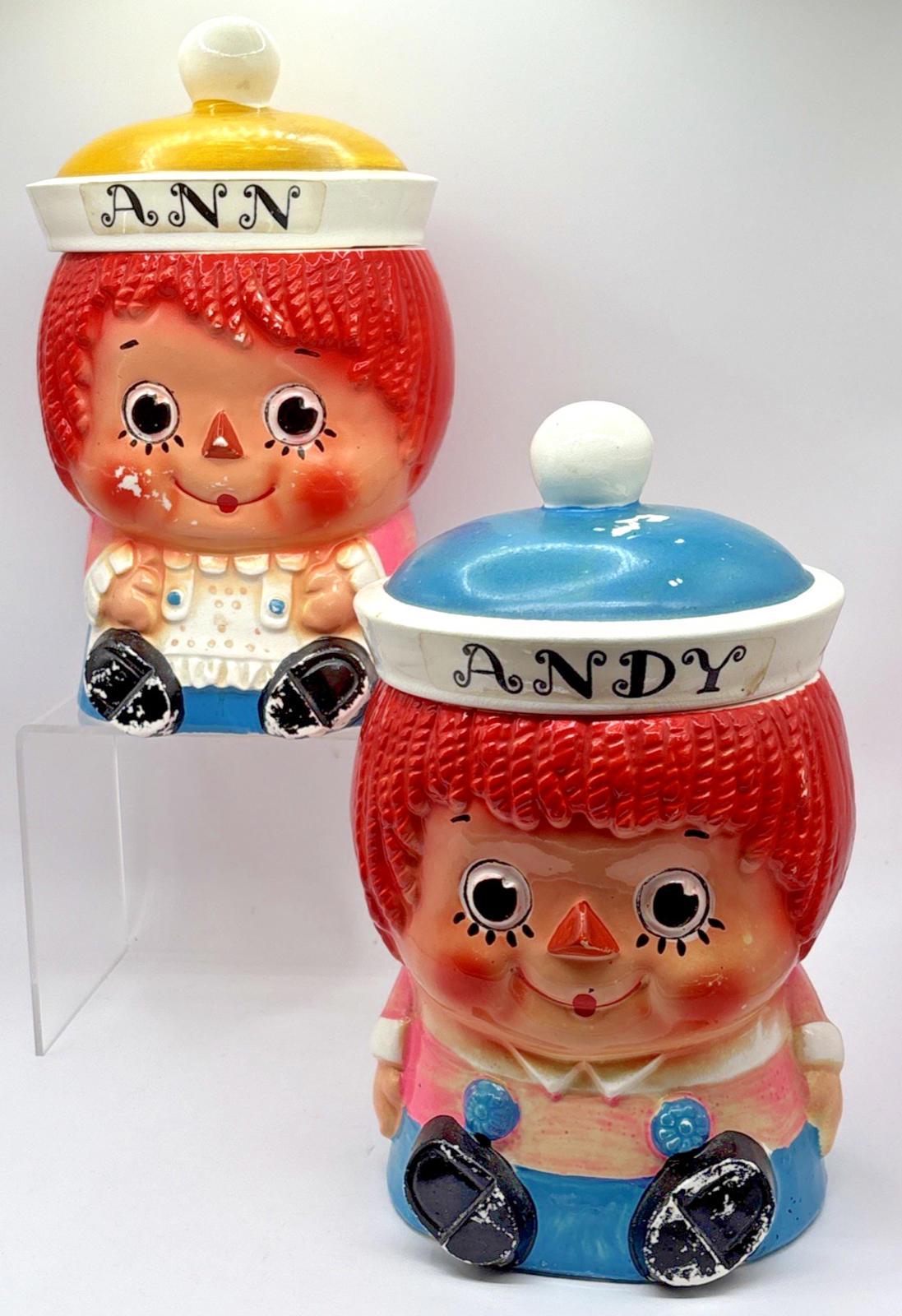 Raggedy Ann and Andy Cookie Jars - Etsy