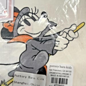 Mickey Mouse Queen Size Organic Sheet Set Halloween Theme Brand New Pottery Barn image 6
