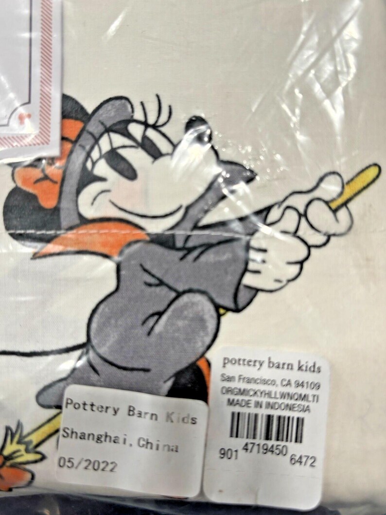 Mickey Mouse Queen Size Organic Sheet Set Halloween Theme Brand New Pottery Barn image 6