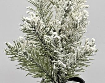 Ashland Mini Potted Snow Pine Evergreen Christmas Noel Tree 9"