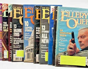 Ellery Queen's Mystery Magazine, lot de 11 1990-1992