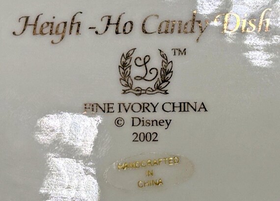 Vintage Wlat Disney Showcase Porcelain Lenox Heigh Ho Candy Dish
