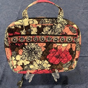 Vera Bradley スタジアム ブランケット Mocha Rouge 毛布 Vera Bradley-mocha Rouge-pink/brown Print Zip Wallet-retired