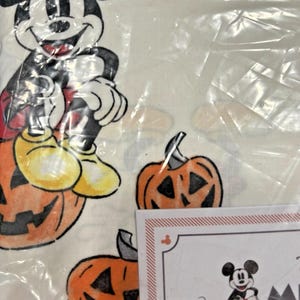 Mickey Mouse Queen Size Organic Sheet Set Halloween Theme Brand New Pottery Barn image 3