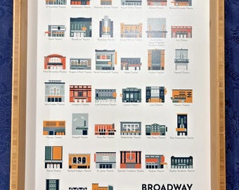 Cailin Giles Design NYC Broadway Theatre Wood Serving Tray 18" x 14"