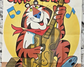 Vintage 1978 Kelloggs Tony The Tiger Cereal Poster Premium 14 x 11