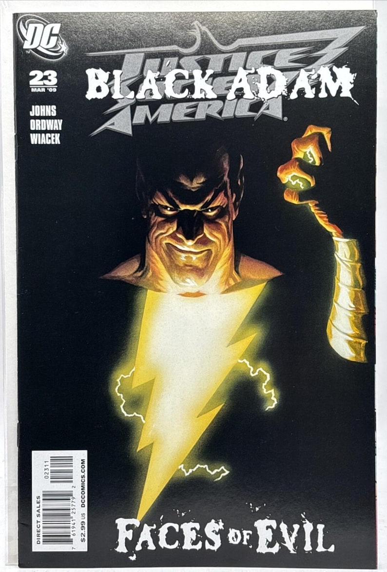 2009 Justice Society of America #23 Black Adam Cover Faces of Evil High Grade bild 1