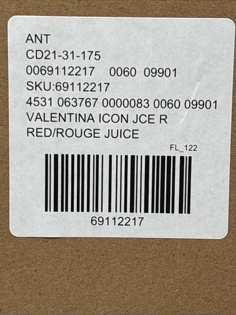 Anthropologie Valentina Icon Juice Glass Red Rouge Heart Design in Box image 5