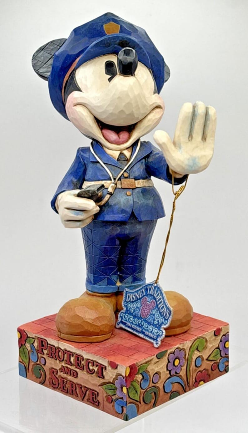 Vtg Jim Shore Disney Mickey Mouse Policeman "Protect and Serve" Figurine 8.5" image 1