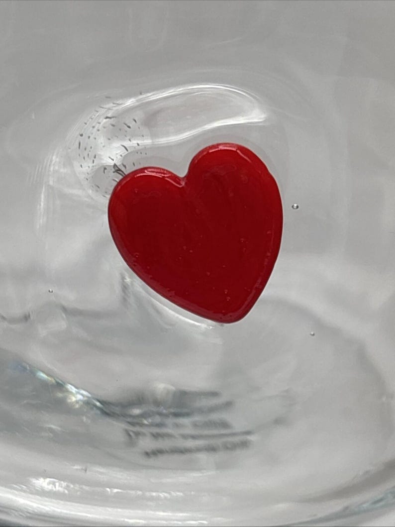 Anthropologie Valentina Icon Juice Glass Red Rouge Heart Design in Box image 3