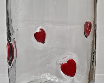 Anthropologie Valentina Icon Juice Glass Red Rouge Heart Design in Box
