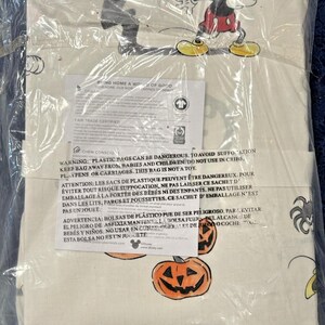 Mickey Mouse Queen Size Organic Sheet Set Halloween Theme Brand New Pottery Barn image 4